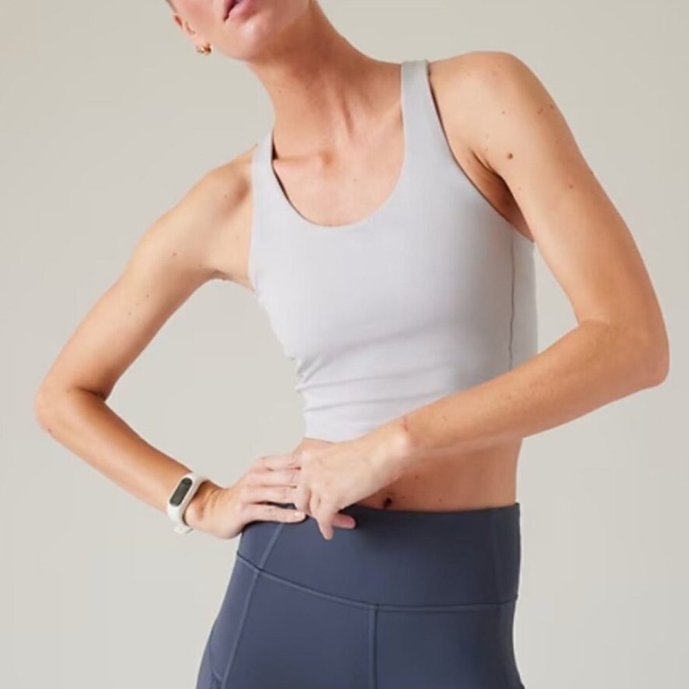 Athleta 🏷️ Ultimate Longline Bra A-C - Large Stratus Grey